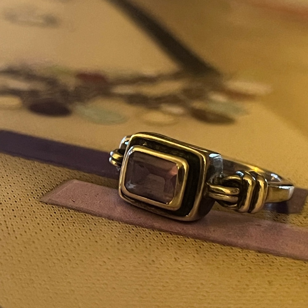 Silpada Sterling Silver and Faceted Amethyst 
Ring - Picture 10 of 14